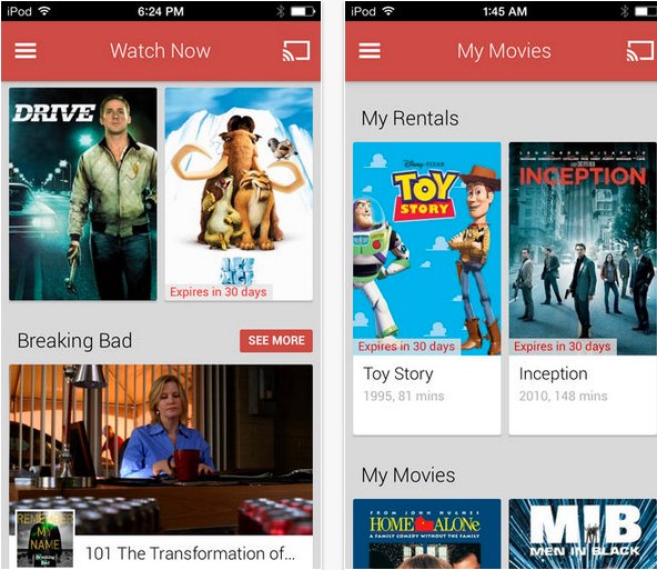 google play movies ios