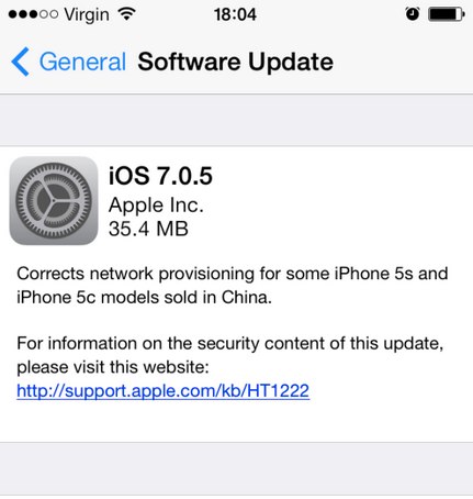 ios 7.0.5